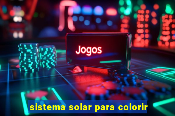 sistema solar para colorir